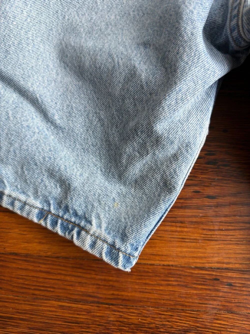 Vintage Carhartt Denim Shorts Light Wash Relaxed Fit Workwear Mens 30